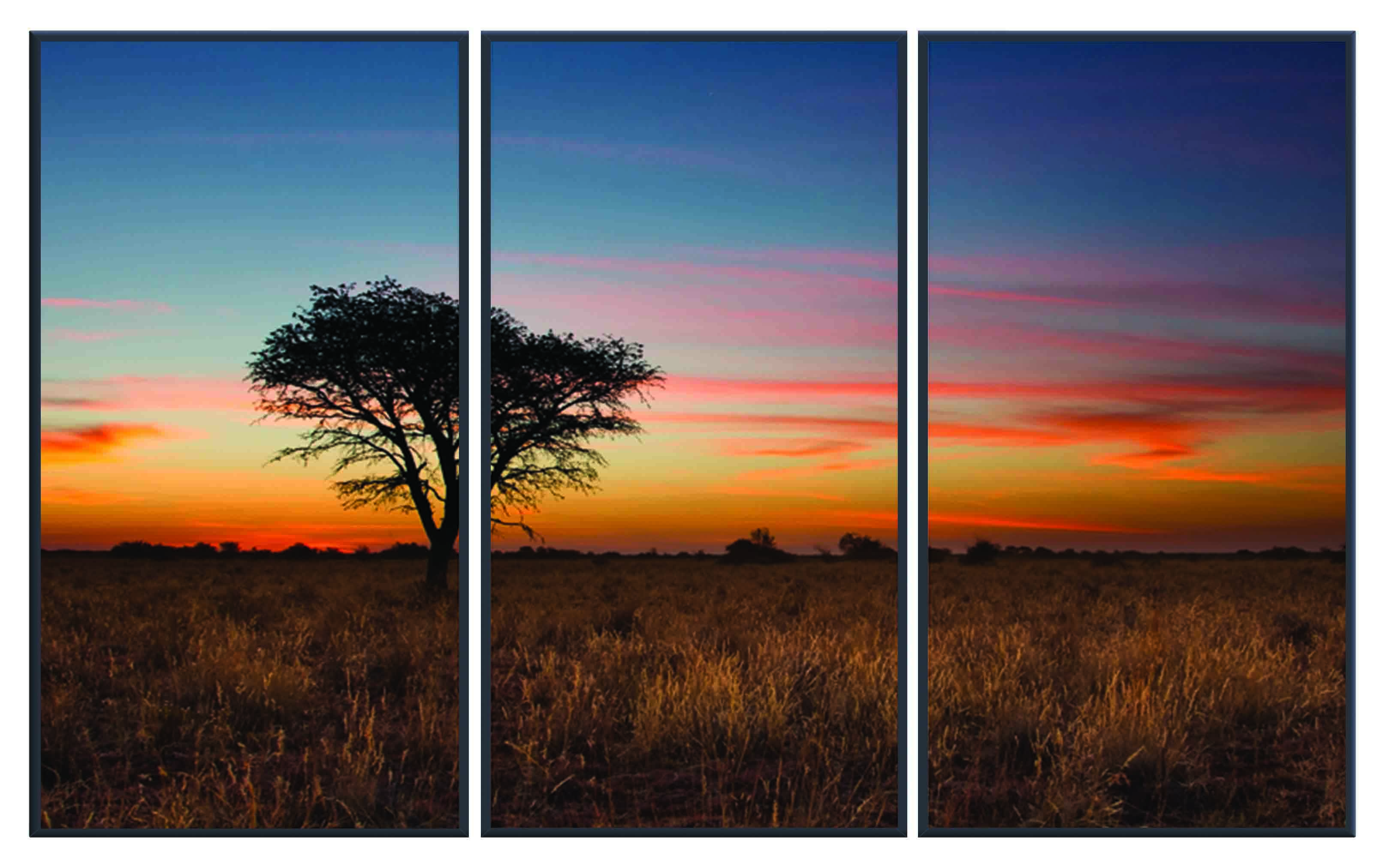 ASG405 Wall décor art printed on glass landscape set of 3